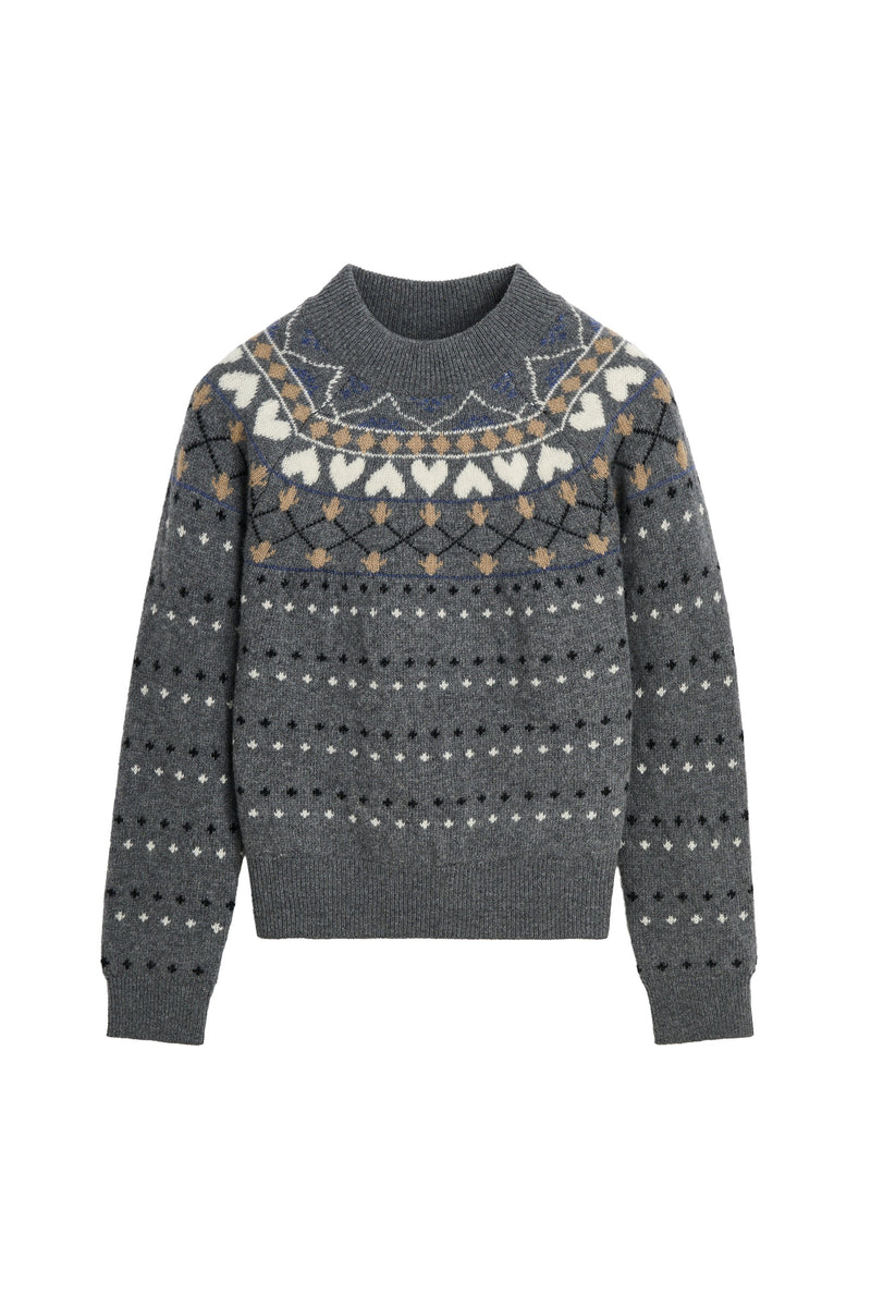 Misty Jumper, Grey jacquard