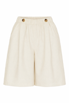 Irissa Wide Shorts, White Sand