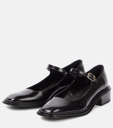 Penelope, Black Polished Leather Babies