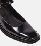 Penelope, Black Polished Leather Babies