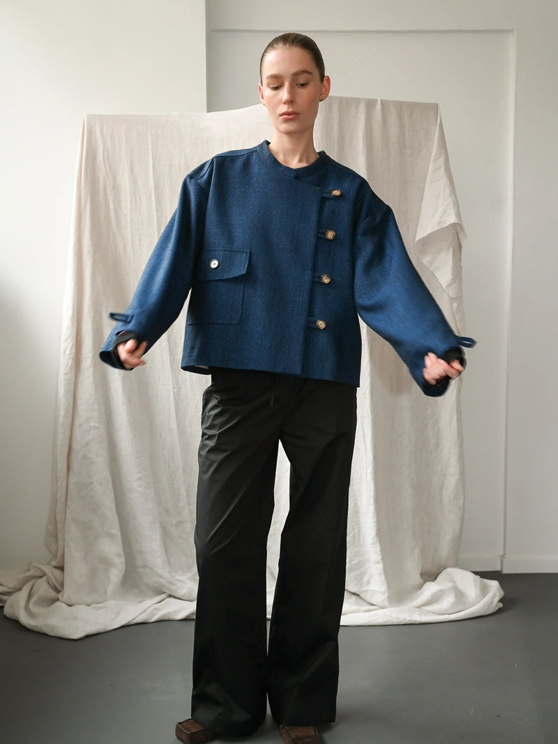 Mimi Indigo Wool Jacket,