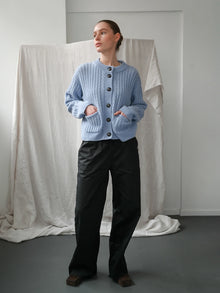 Gertrud Cable Cardigan, Light Blue