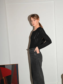 Nellie LS Blouse, Black