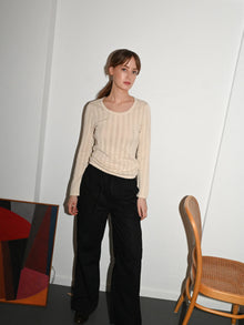 Nellie LS Blouse, Ecru