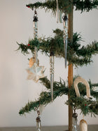 Mundblæste snoet glas istapper (2 stk) jule ornament