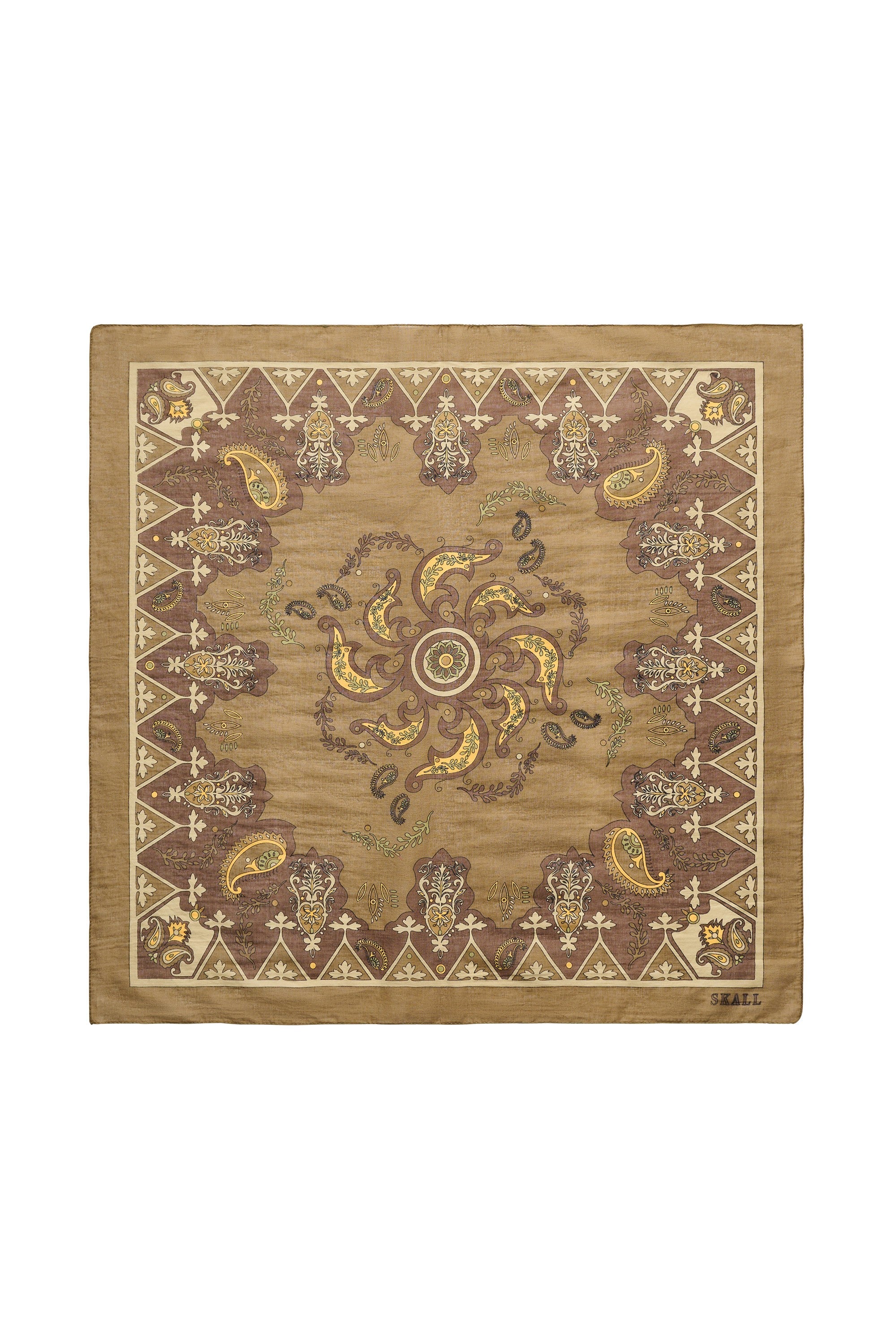 Pippa Scarf,  Khaki Paisley Print