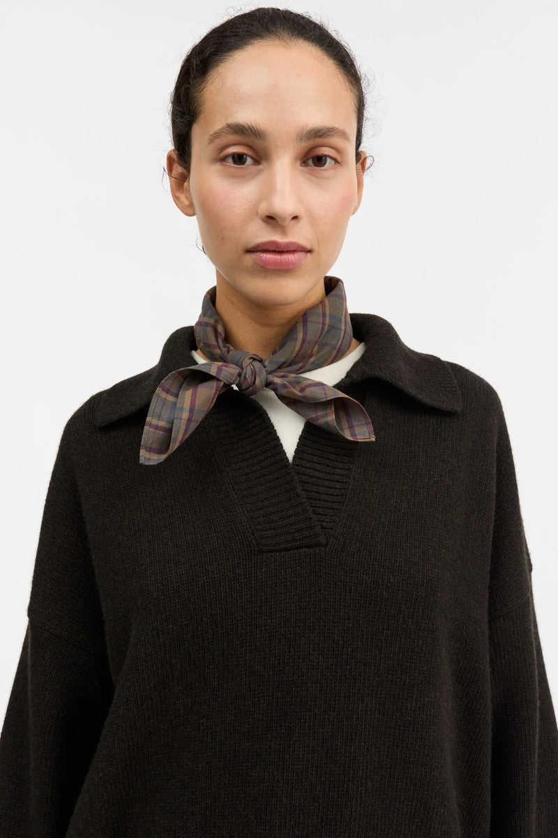 Pluie Scarf, Green/red check