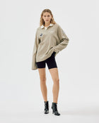 Oversize Long Sleeve Polo, Laurel Oak