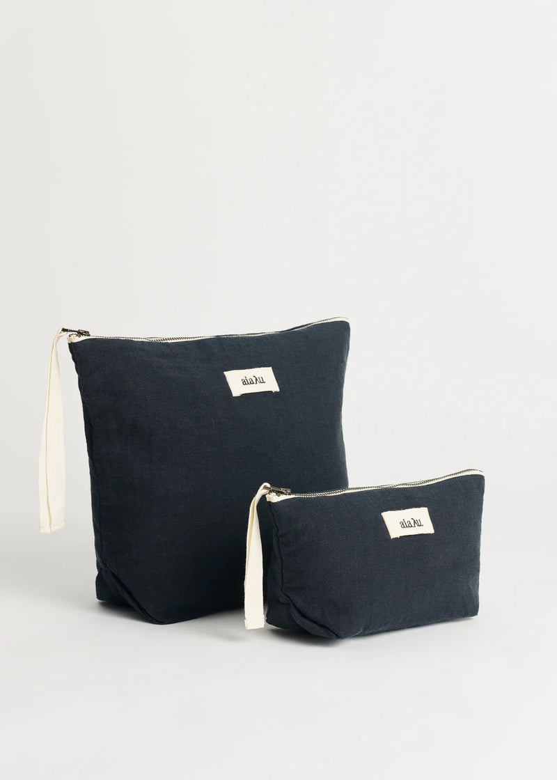 Pouch Linen, Navy