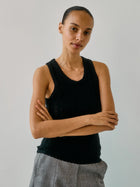 Nellie Knit Tank Top, Black