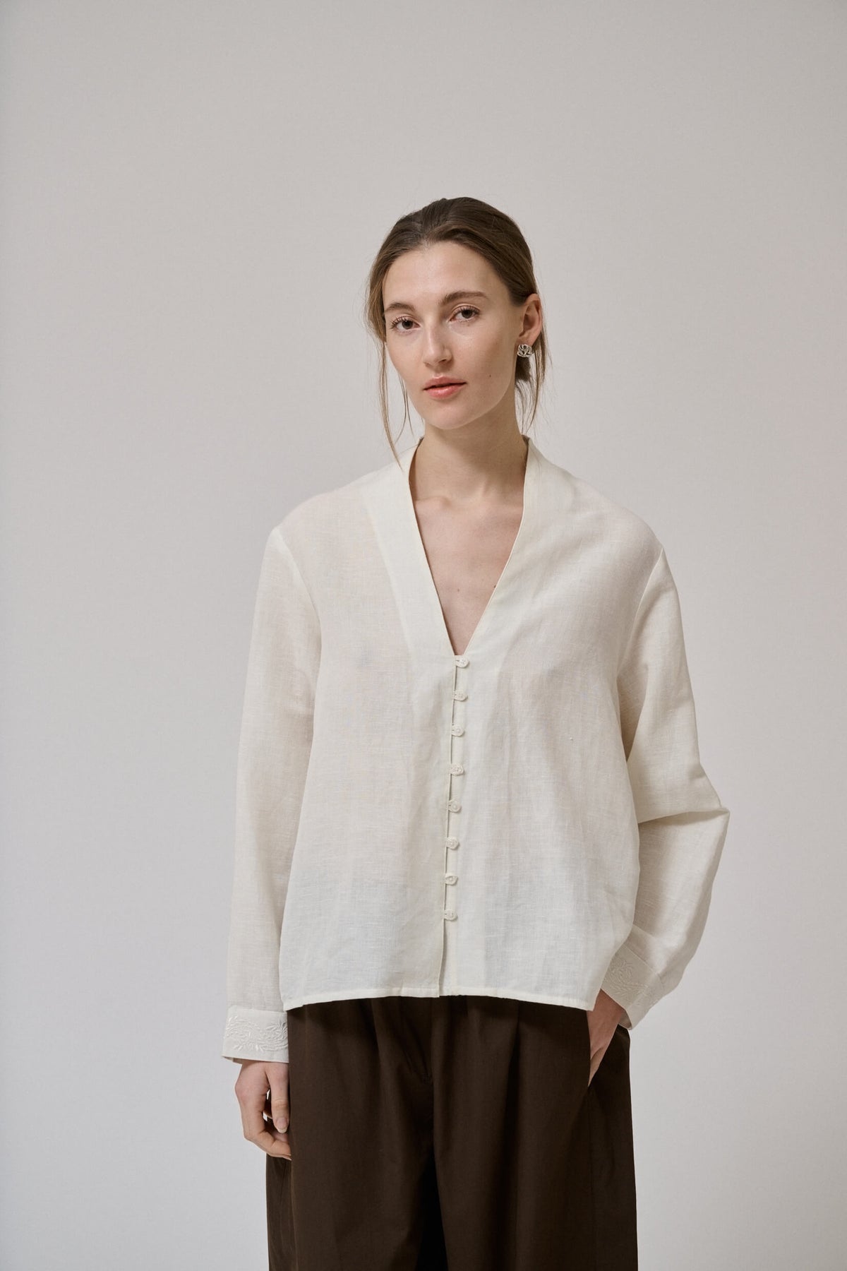 Ridge ls shirt, White Sand