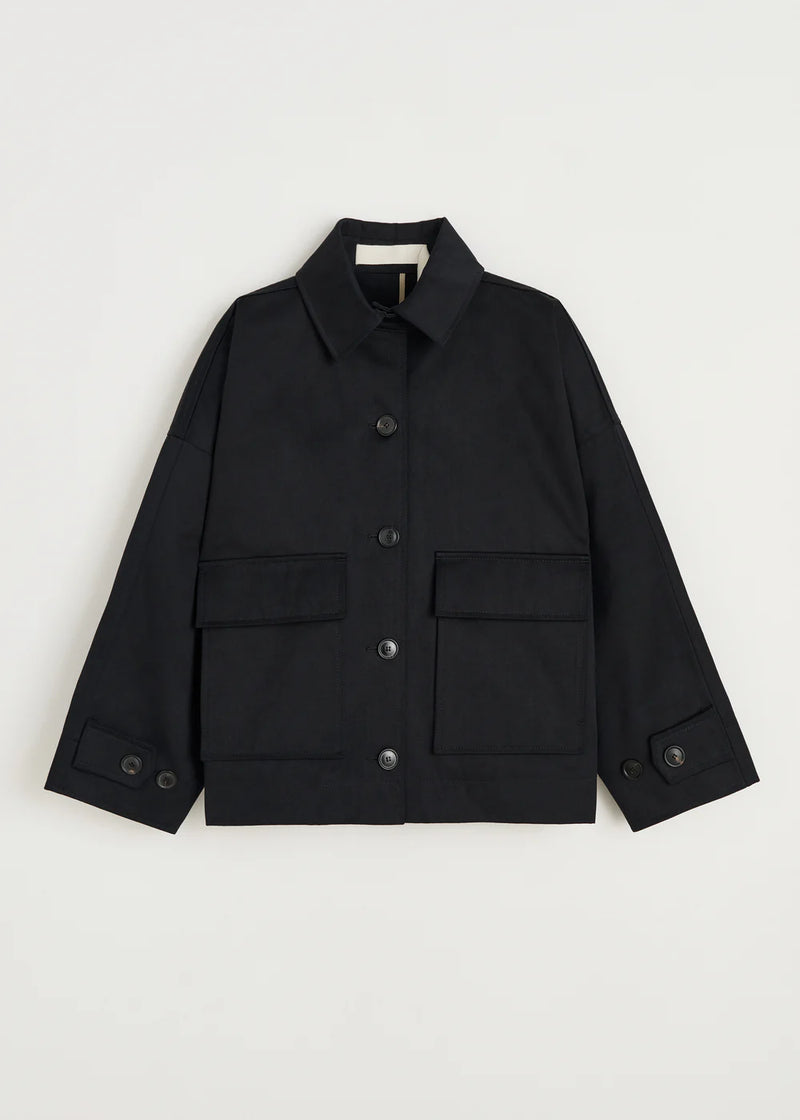 Ritu Jacket Twill, Black Navy