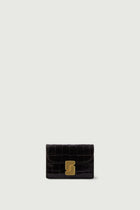 Aube Cartholder, Marron Foncé Croco (Brun Croc)