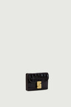 Aube Cartholder, Marron Foncé Croco (Brun Croc)