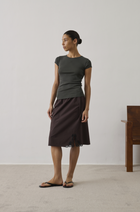 Houna skirt, Marron Fonce