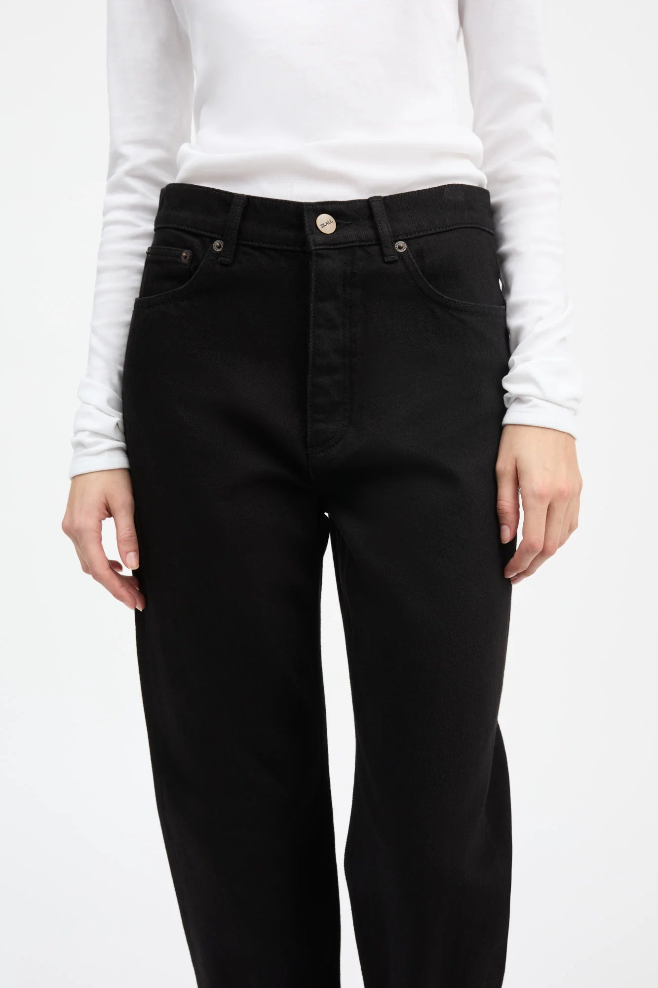 Sharon Straight Jeans, Black