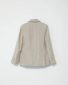 Linen Straight Blazer, Nature