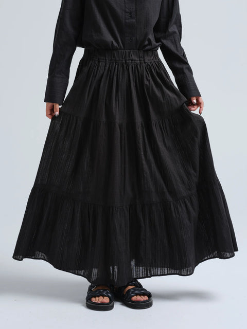 Siena Dobby Skirt, Black