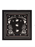 Lybid Silk scarf, Black 55x55 cm