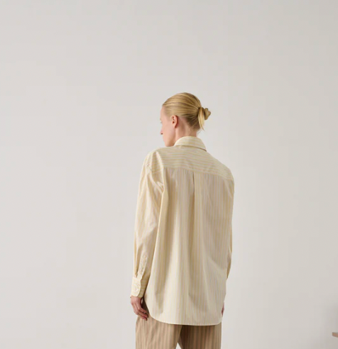 Carlotta Shirt, Yellow / Ecru