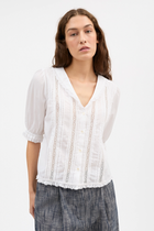 Magnolia short sleeve blouse, Optic White