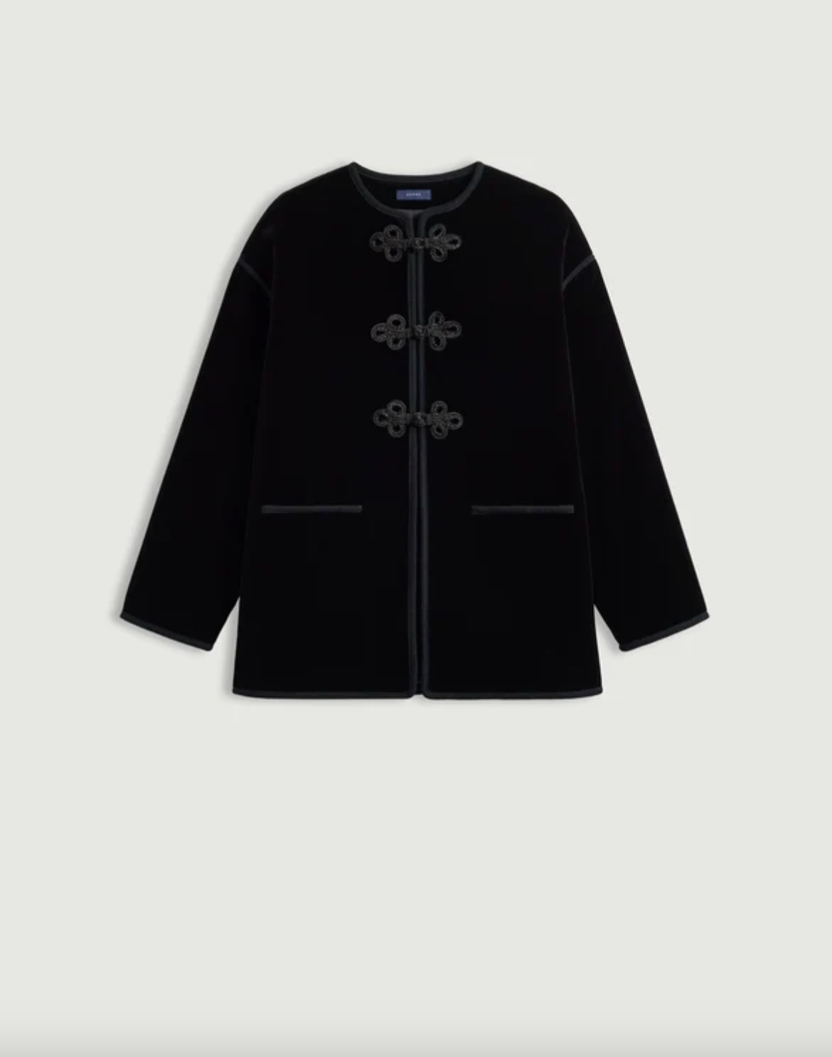 Lutetia Velvet Jacket, Black
