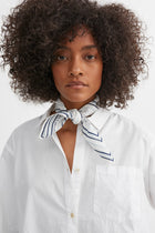 Classic Scarf 55x55, Light cream/Blue
