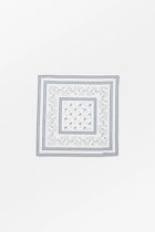Classic Scarf 55x55, Light cream/Blue