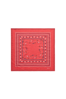 Skall floral scarf 55x55, Faded Red
