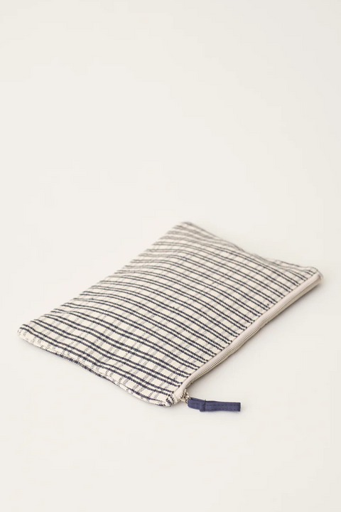 Pouch Large, Checked Navy