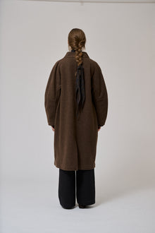 Thyme long wool coat, Brown