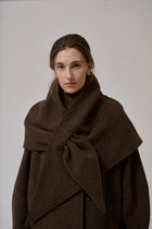 Thyme wool scarf, Brown