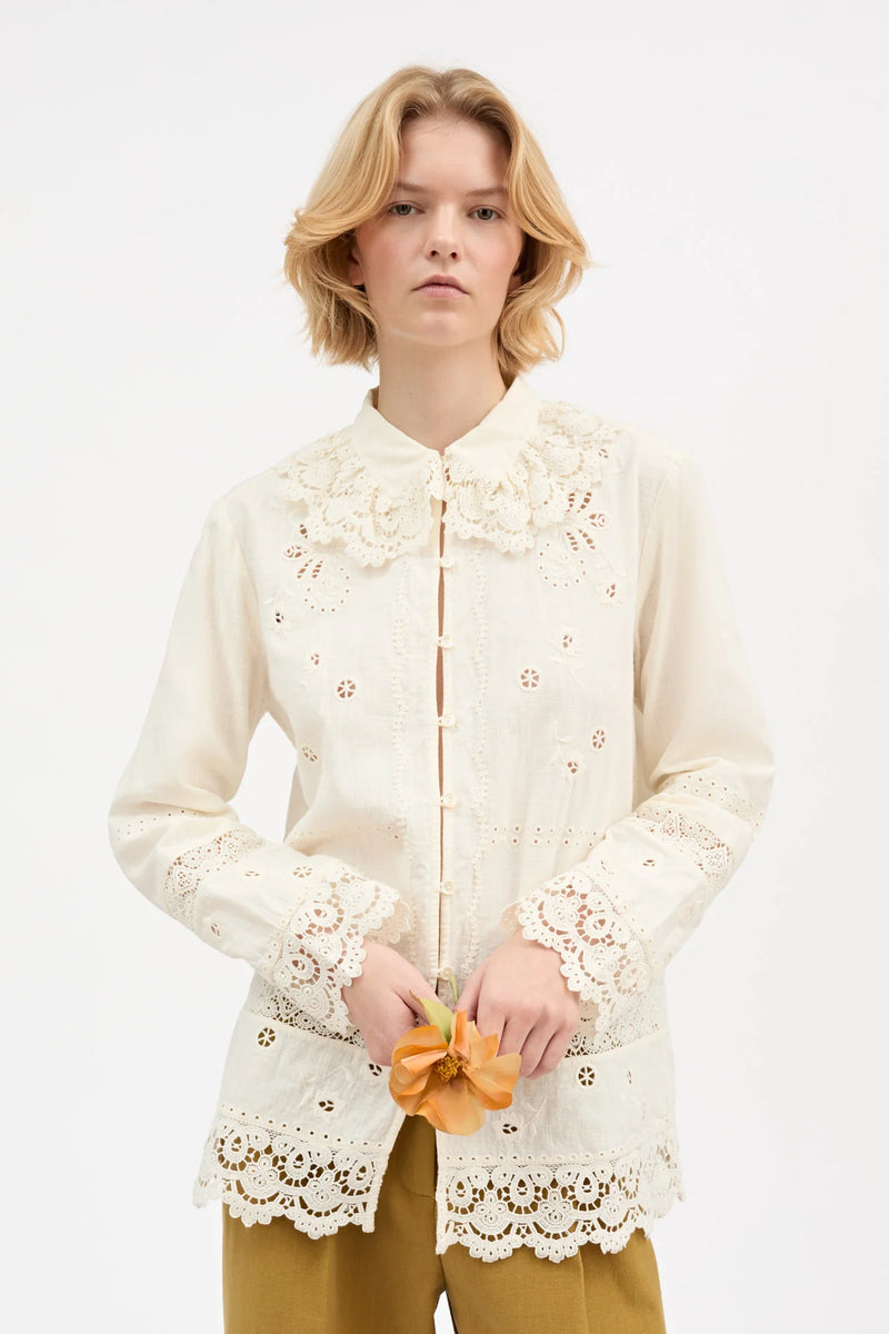 Tallulah shirt, Antique White