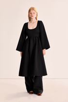 Julie LS  7/8 Dress, Black