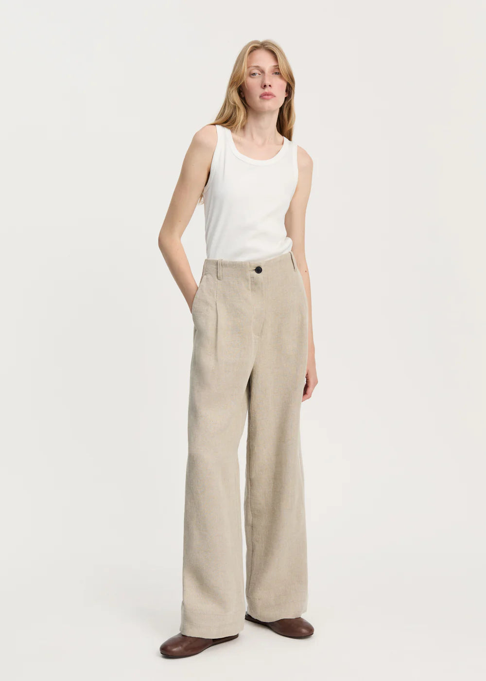 Willy Pant Heavy Linen, Pure Natural