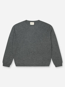Women's Oversized Roundneck, Heather Grey