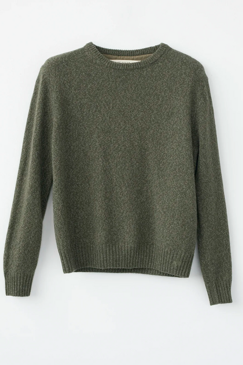 Wool Mouliné jumper, Dark green