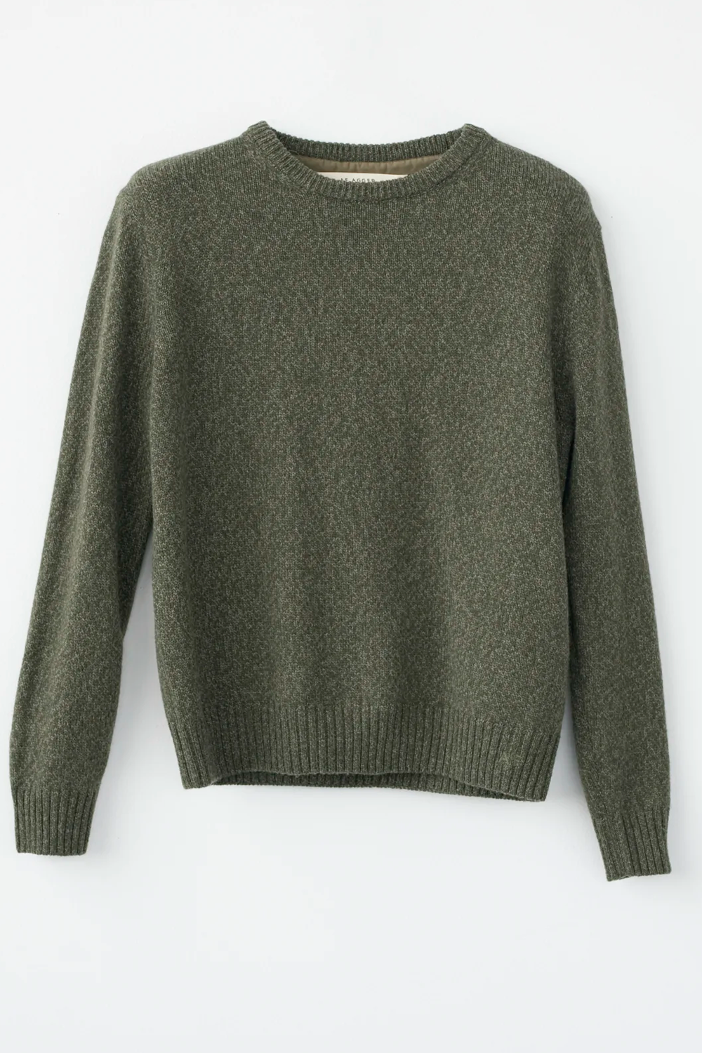 Wool Mouliné jumper, Green