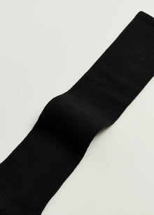 Wool knee socks, Black