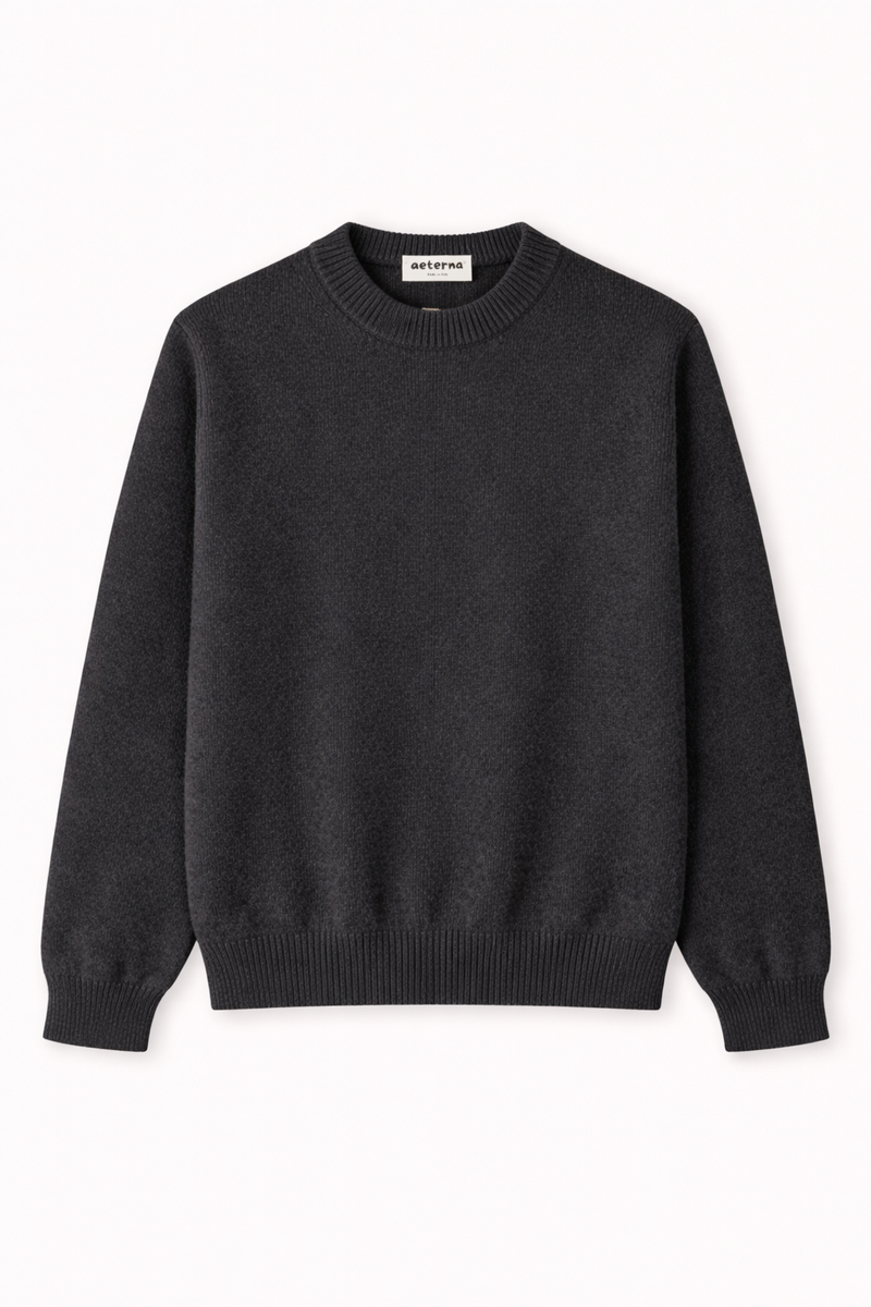 aeterna knit no.1, Dark Grey Melange