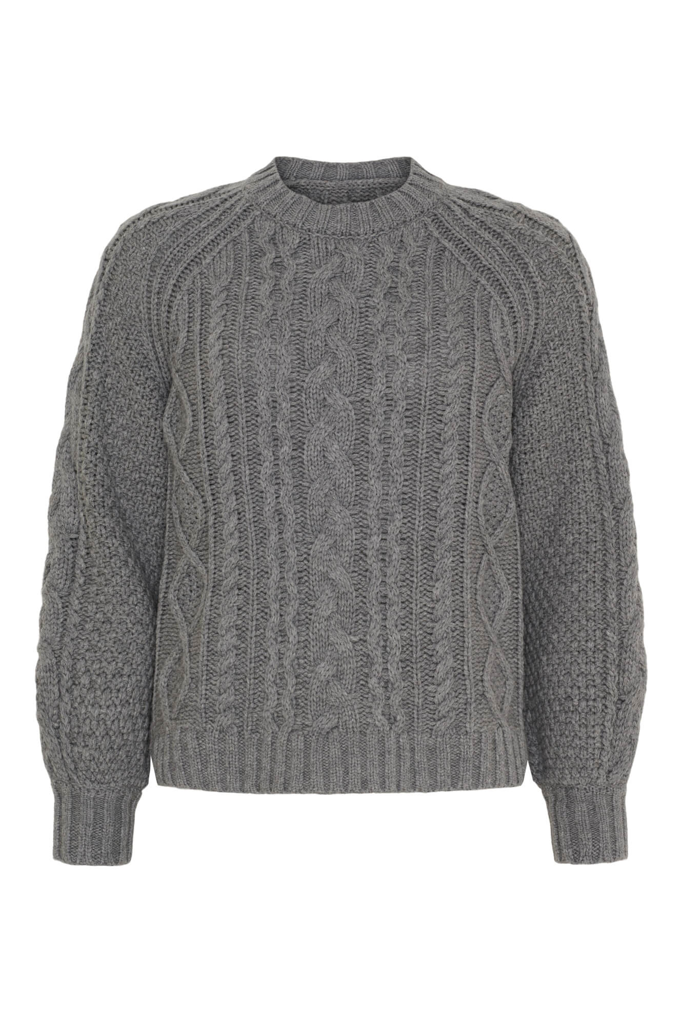 Dahlia cable knit jumper, Cold grey