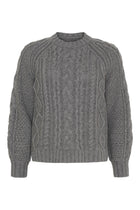 Dahlia cable knit jumper, Cold grey