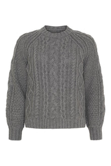 Dahlia cable knit jumper, Cold grey