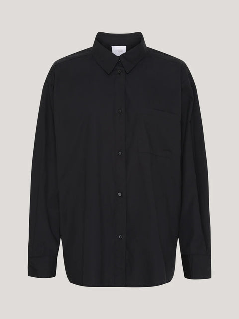 Ocean Poplin Shirt, Black