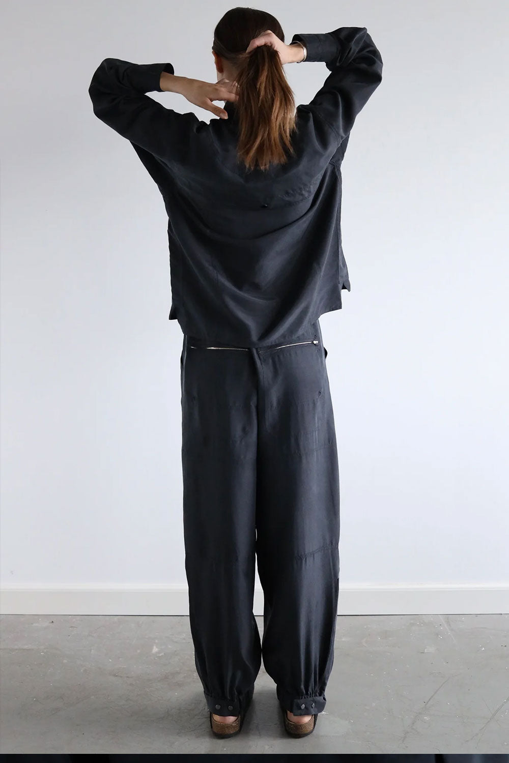 Blythe Silk Blouse, Caviar