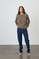 Women's Oversized Roundneck, Truffle