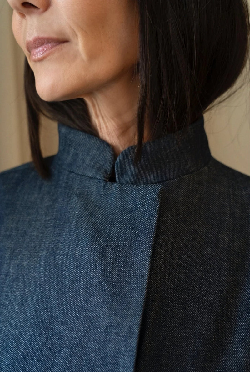 Short Mok coat, Denim