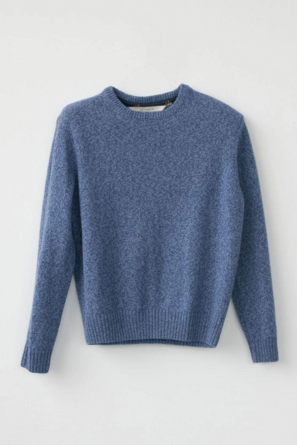 Wool Mouliné jumper, Blue
