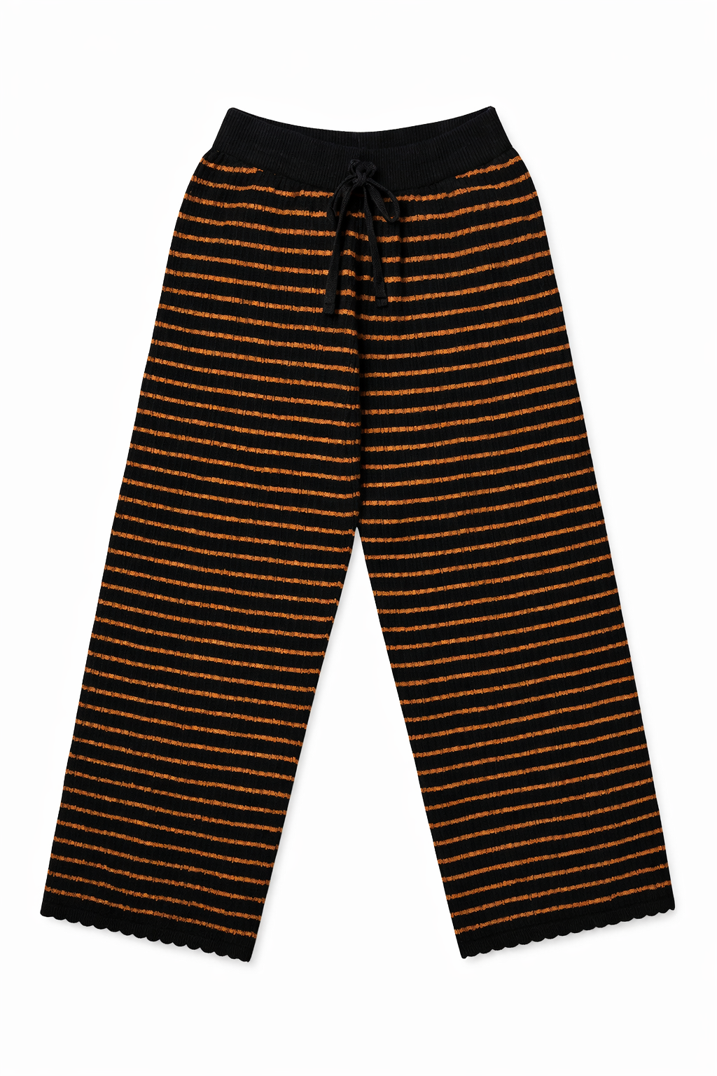 Nuria Knit Trousers, Black / Cognac