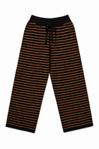 Nuria Knit Trousers, Black / Cognac